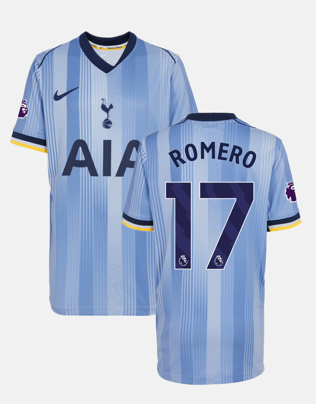 cristian romero youth stadium premier league tottenham hotspur away shirt 202425 Collection | Tottenham Hotspur Kits & Football Boots